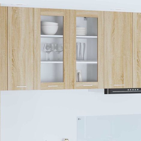 Hängeschrank mit Tür Sonoma-Eiche 80 x 31 x 80 cm Holzwerkstoff
