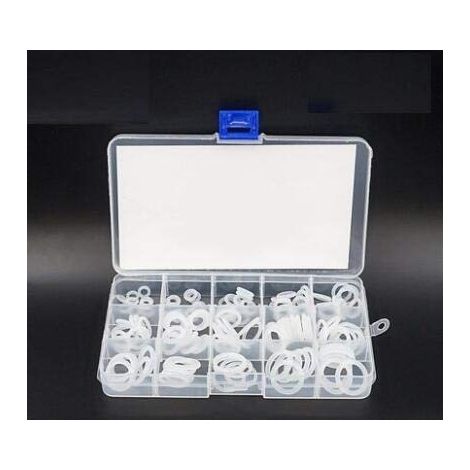 Kit de joints toriques en caoutchouc de Silicone transparent de qualité alimentaire, 225 pièces, différentes tailles (1/4)