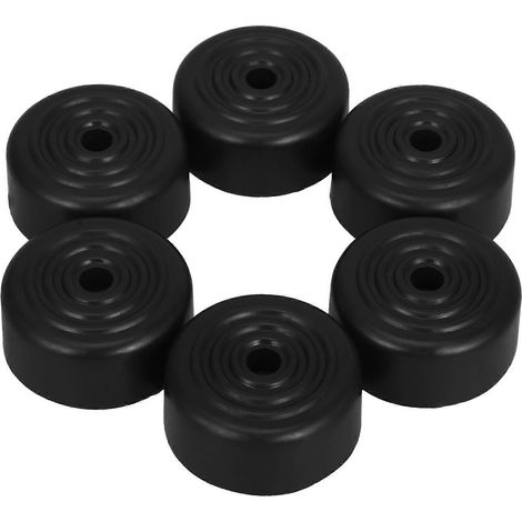 Ensemble de remplacement de pieds de canapé noirs (6 pièces), tapis de meubles antidérapants, compatible avec tous les foyers. (1/5)
