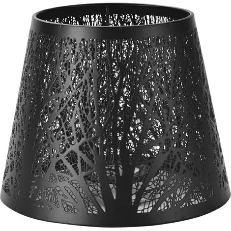 Couvercle d'abat-jour Durable, Installation facile et effet de lumière douce, abat-jour en métal élégant pour la décoration de la maison, écologique, noir (1/5)
