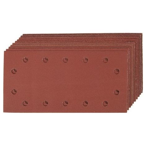 Silverline Hook & Loop 1/2 Sheets Punched 10pce - 2 x 60, 3 x 80, 120, 2 x 240G