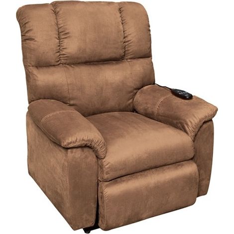 Songmics – Fauteuil releveur électrique marron en microfibre – 12 moteurs de vibration – 10 niveaux d’intensité – Fonction chauffante et télécommande