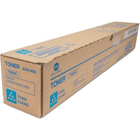 Konica Minolta TN-626 Cartucho de Tóner Cian 45.000 Páginas Ultra Alto Rendimiento Bizhub C360i C300i C250i Gel ACV1450 (1/2)