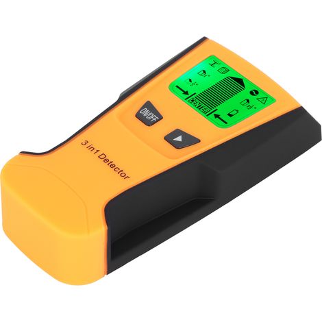 Détecteur de métaux/câbles électriques/montants 3 en 1, scanner mural portable, écran LCD, orange (1/5)