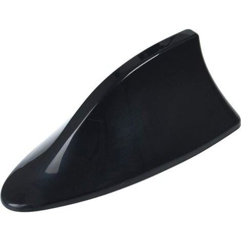 Antenne d'aileron de requin de voiture, antenne radio vierge sans perforation peinture ABS signal amélioré antenne de voiture aileron de requin (noir), Ensoleillé (1/5)