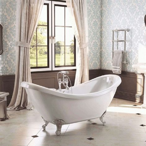 Freestanding Traditional Double Ended Bath 1750 mm - Shakespeare by Voda Design (1/3)