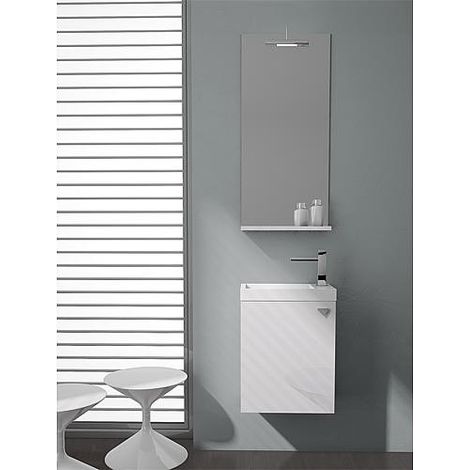 Ensemble de meubles de salle de bains ELYP série MAU blanc mat (1/5)