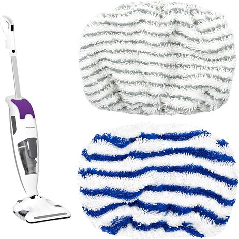 2 Pièces Lingettes pour Rowenta Clean & Steam ZR005801 ZR850002 ZR005804, Serpillère Balai Vapeur Microfibre Lavable pour Rowenta RY7xxx RY8xxx, Accessoires Nettoyeur Vapeur Performants (1/5)