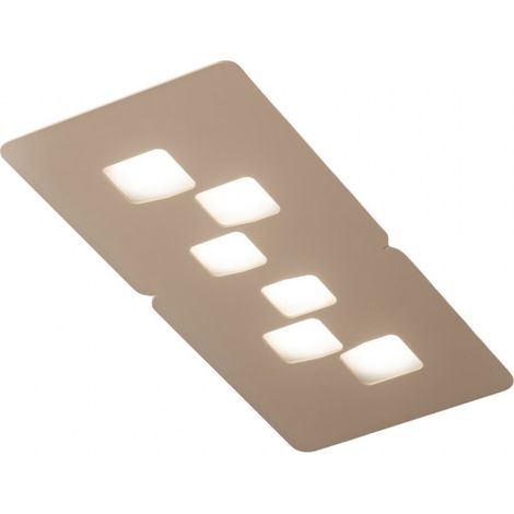 Gea luce bilbao pm gx53 led plafonnier gris tourterelle, plafonnier moderne