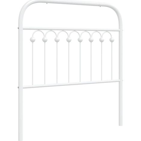 Cabecero de metal blanco 90 cm vidaXL