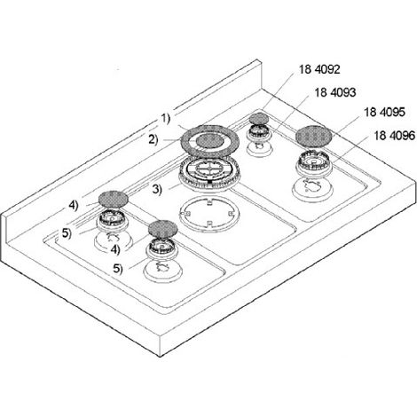 CHAPEAU DE BRULEUR REP 4 POUR CUISINIERE BOSCH - 00184122