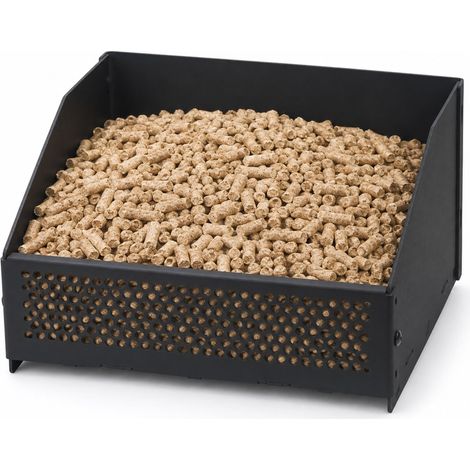 VOUNOT Wood Pellet Burner Basket, 30 x 25.7 x 17 cm, Metal, Black (1/5)