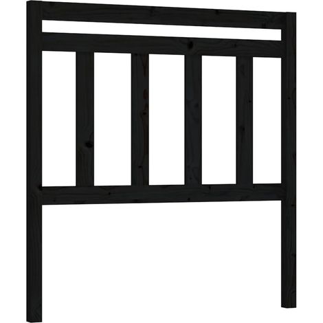 Maison Exclusive - Kopfteil Schwarz 96x4x100 cm Massivholz Kiefer