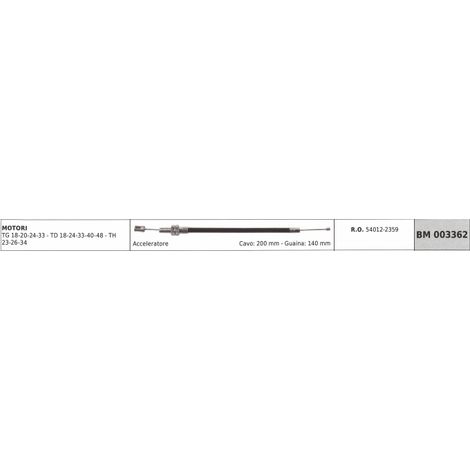 Desbrozadora KAWASAKI TG18 TD24 cable 200 mm funda 140 mm
