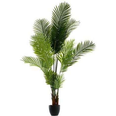 lot de 2 palmiers artificiels en Polyéthylène et ciment - Dim : H170 cm - PEGANE -