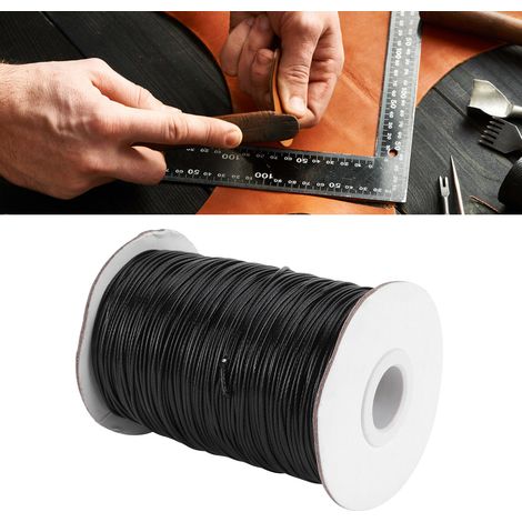 Corde cirée écologique de 1 mm x 160 m, tissée à la main, imperméable, en fil de fer ciré. (1/5)
