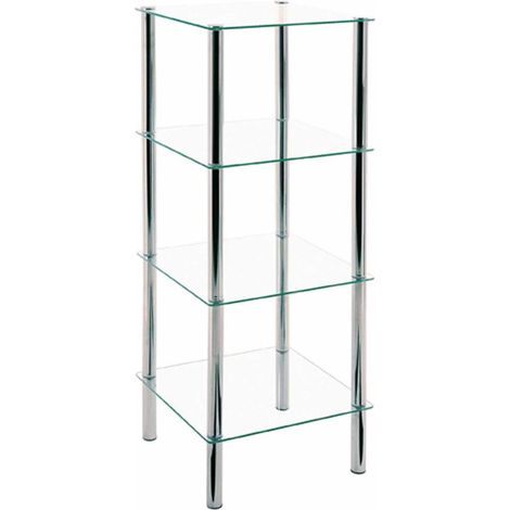 Étagère 4 Niveaux en Verre "Eliot" 107cm Transparent (1/2)