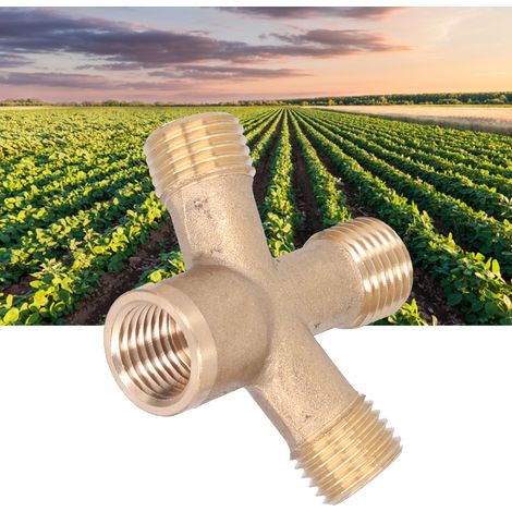 Raccord en croix pour tuyau d'arrosage, filetage M14, connecteur 4 voies, pour pulvérisation agricole (1/5)
