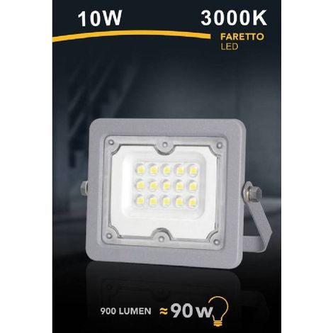 Trade Shop - FARO-LED 10 W ULTRA SLIM OUTER GREY IP65 COLD NATUR FS10W-G -