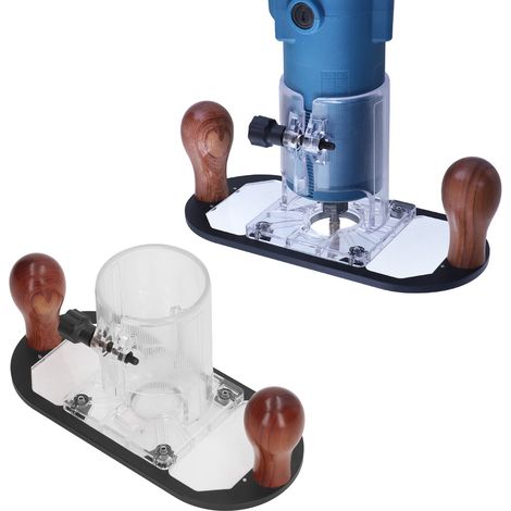 Machine à rogner à base inversée modifiée, couvercle transparent, petite fraiseuse pour le travail du bois, accessoires pour machine à graver, sculpture, fraisage et rainurage multifonctionnels (1/5)
