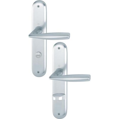 Langschildgarnitur Vit.1515/273P Alu.F1 SK/OL 78mm DIN L/R HOPPE (1/4)