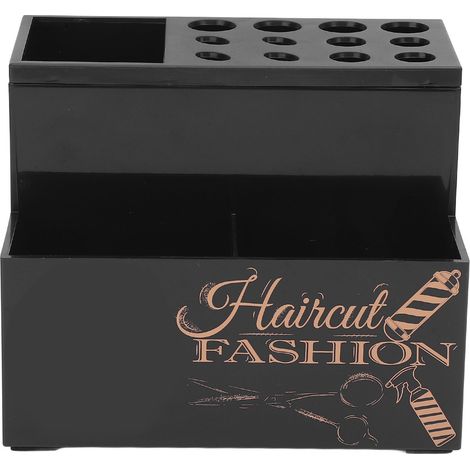 Boîte de rangement pour outils de coiffure salon - Organiseur pour ciseaux, rasoirs et cosmétiques en ABS (Grande capacité, multifonction)