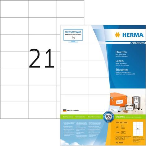 HERMA 4668 etichetta per stampante Bianco Etichetta per stampante autoadesiva (1/5)