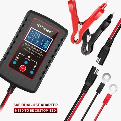 Chargeur de Batterie pour Voiture 6/12 V 2 A, Mainteneur De Batterie, Chargeur de batterie pour auto camion moto (1/4)