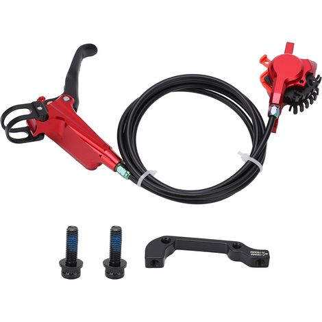 MEIJUN Hydraulische Scheibenbremse für Mountainbikes – 160-mm-Bremssattel und -Bremsscheibe – Rot (1/5)