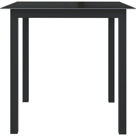 Maison Exclusive - Gartentisch Schwarz 80x80x74 cm Aluminium und