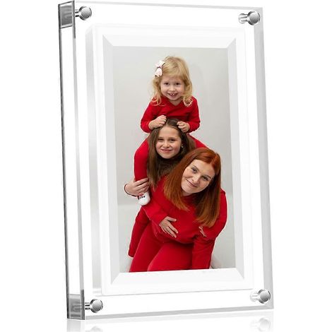 Cadre photo numérique transparent en acrylique de 7 pouces avec lecteur vidéo, photo et musique, Wi-Fi 8G (1/5)