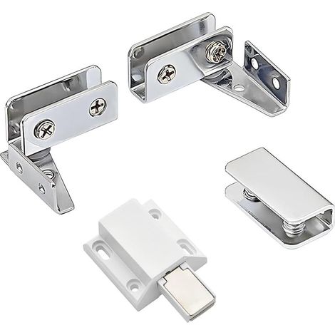 Lot de charnières et pinces en verre, support latéral, épaisseur 5-8 mm (1/5)