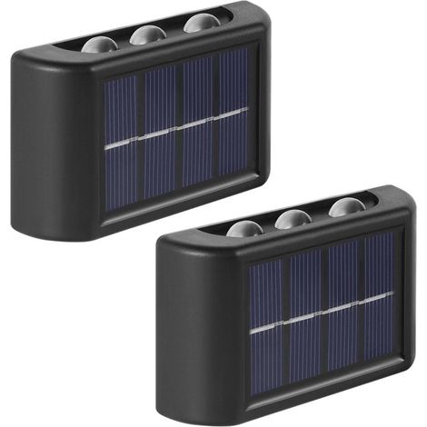Lampes murales solaires pour extérieur, lampes solaires de jardin pour extérieur, lampes solaires d'extérieur - Décoration de jardin(2pcs) (1/5)