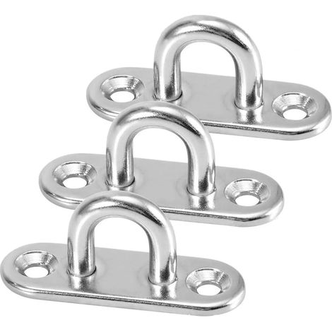 4 crochets plafond, 5 mm, inox, pour suspension et rangement (1/5)