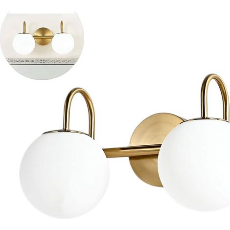 Applique murale LED à double tête, G9, lampe de miroir de salle de bain, lampe de lecture à brancher, convient au salon et à la chambre. (1/5)