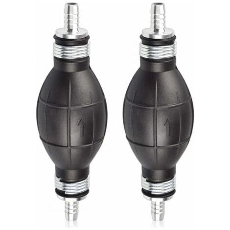 8mm Pompe à Main Essence en Caoutchouc - Poire d'Amorçage Carburant pour Voitures, Motos et Bateaux (Noir) - Pompe Manuelle de Transfert (1/5)