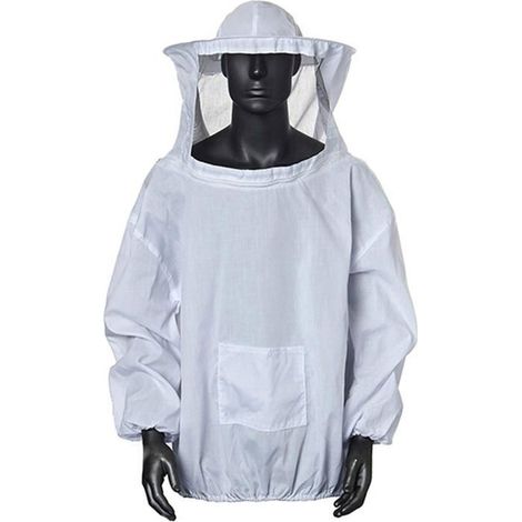Veste d'apiculteur avec chapeau, chapeau de protection professionnel, combinaison d'abeille avec fermeture éclair pour apiculteurs (1/4)