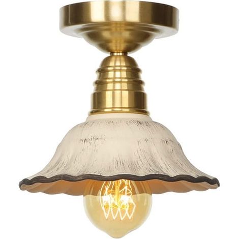 Plafoniere in rame nordico Camera da letto Soggiorno Illuminazione Lampadina in vetro Apparecchi di illuminazione a soffitto a LED Lampada da soffitto Lampara (1/5)