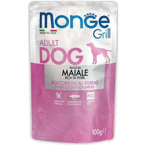 Monge Dog Grill Adult Maiale - Monge Dog Grill Adult Maiale - Bustina Da 100 Gr