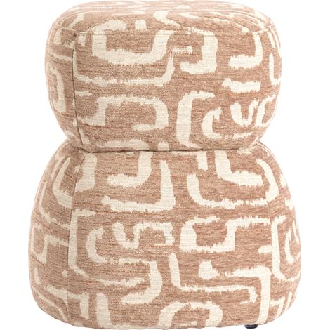 Puf naranja de tela acogedor Light & Living Leyla (1/2)
