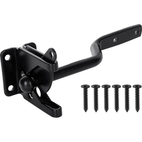Loquet de portail autobloquant, levier de gravité automatique, loquets de porte, serrure de portail de jardin, serrure de clôture en acier inoxydable, verrou de quincaillerie à pêne basculant (1/5)