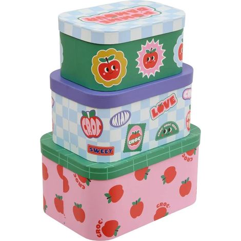 Lot de 3 Boîtes de Rangement "Chachapop" 36cm Multicolore (1/2)