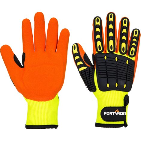Portwest Guanto anti-impatto, taglia: S, colore: giallo/arancione, A721Y1RS (1/5)