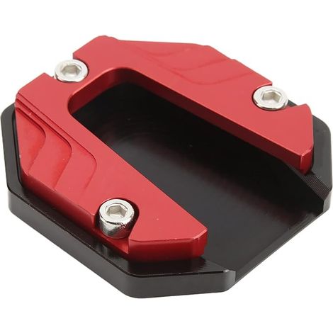 Lntyq Kickstand Pad Extender, stabiles und verschleißfestes universelles Motorrad-Seitenständerplattenpad für Außenflächen(rot) (1/4)