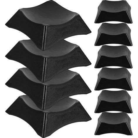 Soporte multifuncional para balones deportivos, mini base de ABS negro para baloncesto, fútbol y otros deportes, juego de 10 piezas, compacto e ideal para el hogar, la oficina y la tienda. (1/5)