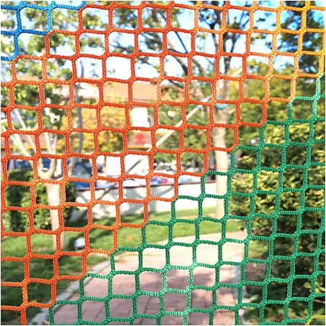 Filet De Sécurité Pour Aire De Jeux, Filet D'escalade Pour Balcon Extérieur, Filet De Sécurité, Rampe D'escalier, Filet De Sécurité Pour Enfants, Jouet Pour Animaux De (Size:1x3m,Color:arc-en-ciel) (1/5)