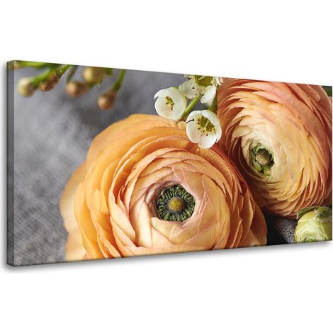 Leinwanddruck Botanik Blumen 80x40 cm