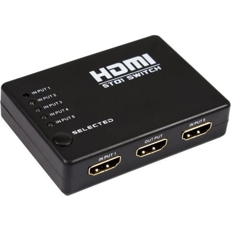 Switch HDMI 5 ports avec amplificateur intégré - FULL HD - 3D ready