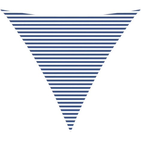 Toldo Vela de Sombra Azul y Blanco 6 x 6 x 6 m vidaXL