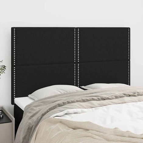 Lot de 4 Têtes de lit - Design industriel - Pour Lit adulte - Noir 72x5x78/88 cm Tissu Chic-618352 (1/5)